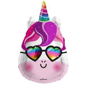 Cool Unicorn Face Birthday Balloon